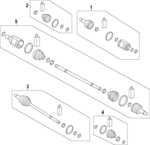 495A3CV100 - Front Drive Axle: Inner Cv Joint for Kia Image