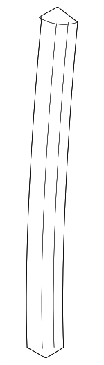 84678233 - : Part# 84678233 Rear Side Door Window Frame Inner Filler Insulator for Cadillac: XT6 Image