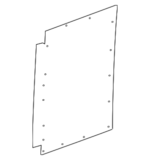 LK4Z6142410C - Body: Interior Quarter Panel Trim Panel for Ford Image