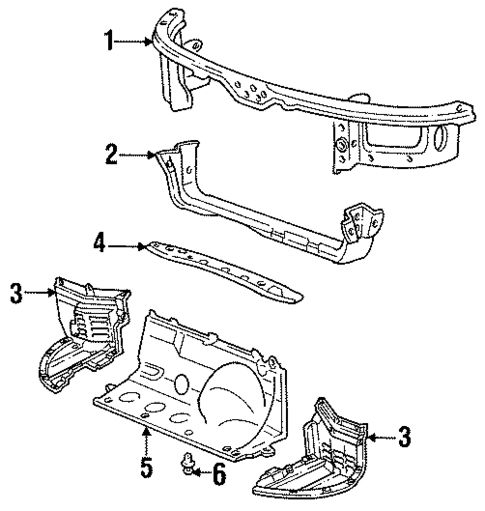 Radiator Support for 1996 Lexus SC300 #0