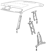 4487146 - Body: Center Pillar Trim for Saab: 900 Image