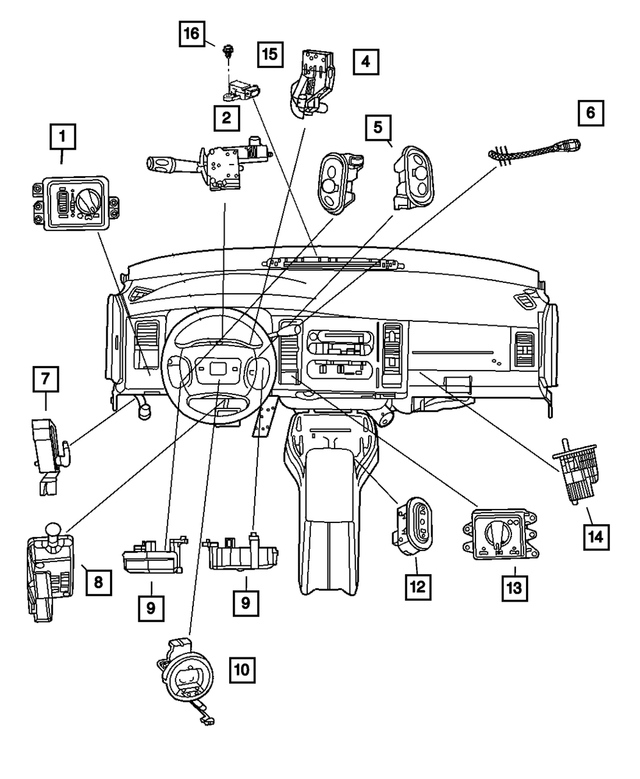 56049116AC - Electrical: Headlamp Switch for Mopar Image image