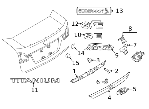 Exterior Trim - Trunk for 2015 Ford Fiesta #0