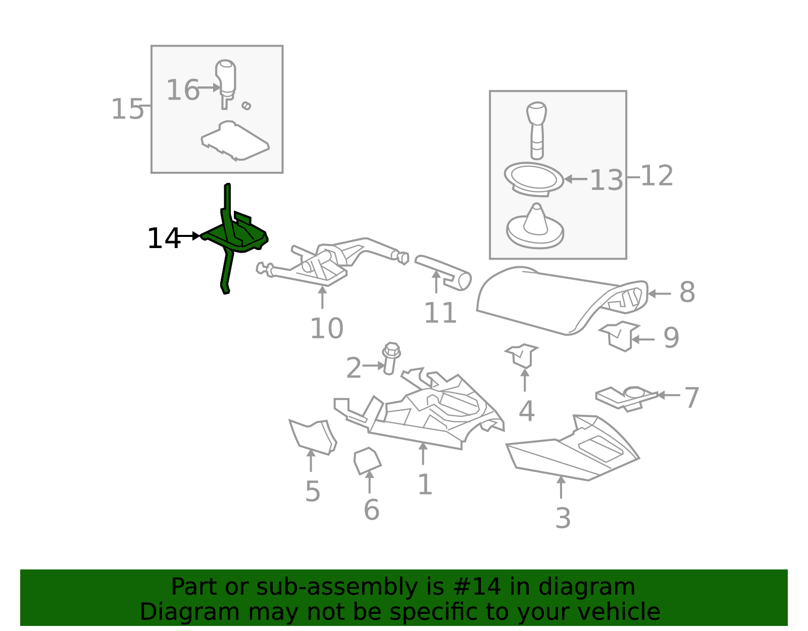 GM Auto Transmission Shift Lever - Gear Selector Handle - Part ...