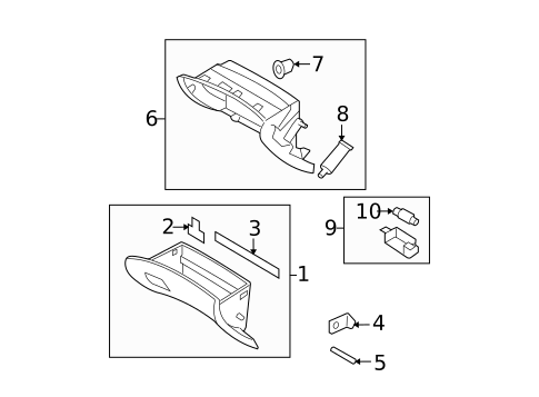 Glove Box for 2012 Hyundai Elantra #1
