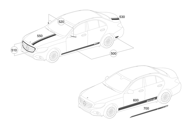 2056906100 - Trim and Lining: Trim Strip for Mercedes-Benz: C350e, C400, C450 AMG, C63 AMG Image image