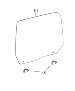 55112402AB - Glass: Rear Door Glass, Right for Mopar Image