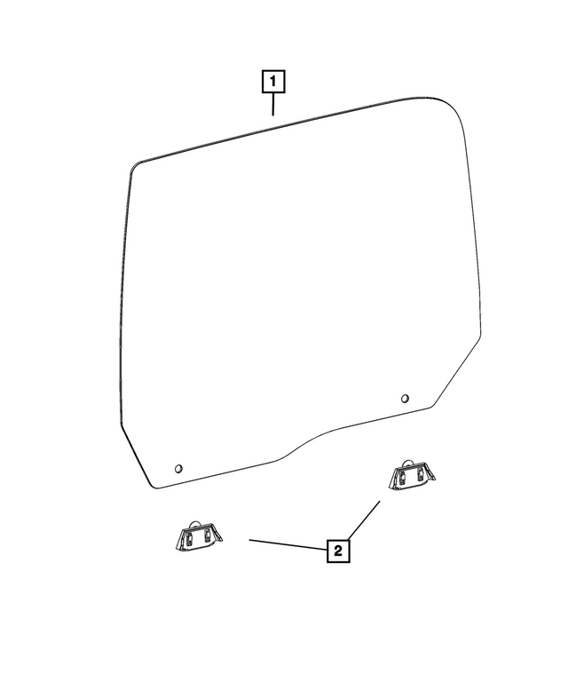 55372327AB - Glass: Rear Door Glass, Left for Mopar Image