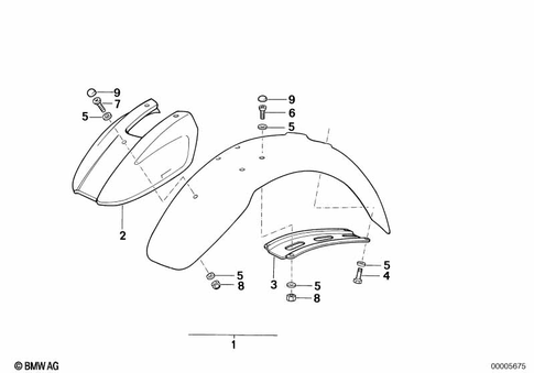 Front Wheel Fender for 1990 BMW-Motorrad R 100 GS Paris-Dakar #1