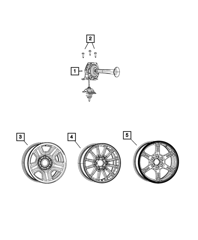 68266719AB - Wheels: Spare Tire Carrier Winch for Mopar Image image