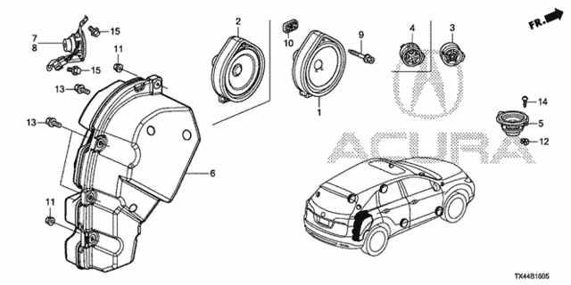 Speaker for 2013 Acura RDX #0