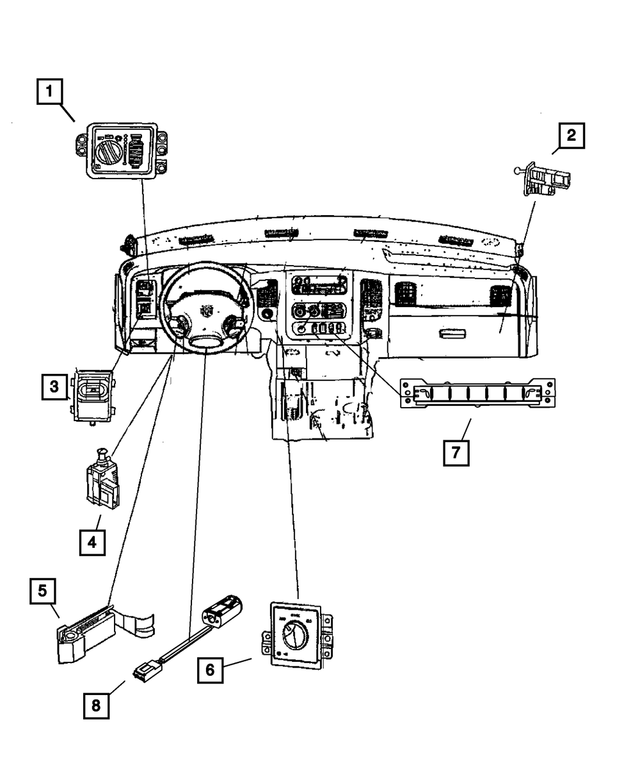 4602351AA - Electrical: Headlamp Switch for Mopar Image