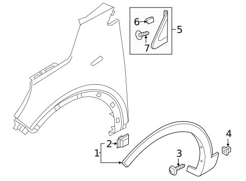 Exterior Trim - Fender for 2016 Kia Sorento #0