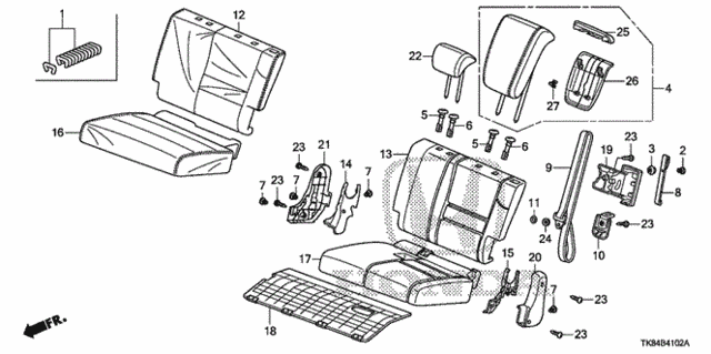 Rear Seat (L.) (2) for 2015 Honda Odyssey #0