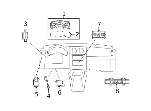 Controls for 2008 Dodge Nitro #1