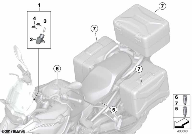 77498404528 - : Lock cylinder (Keyless Ride not equipped) for BMW-Motorrad Image