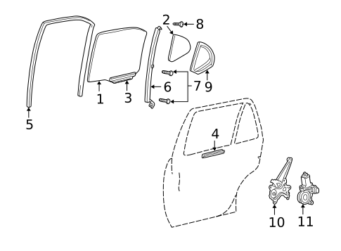 Rear Door for 2003 Lexus ES300 #0