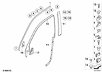 51328257705 - Vehicle Trim: Window Frame Cover, Front Left Door for BMW: X5 3.0i, X5 4.4i, X5 4.6is Image image