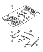 68144699AA - Body Sheet Metal Except Doors: Floor Pan for Mopar Image