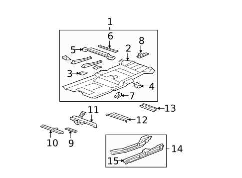 Floor & Rails for 2012 Acura MDX #0