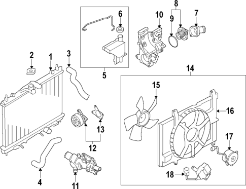 Cooling System for 2010 Nissan Versa #0