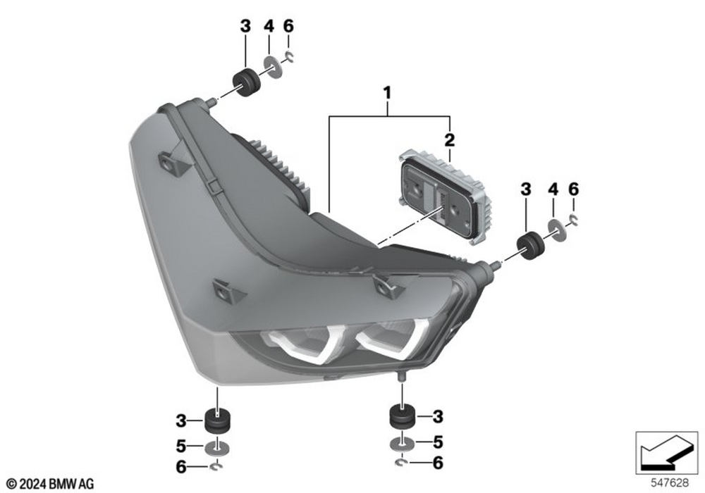63128557260 - Control Unit For Led Headlights 2013-2025 BMW