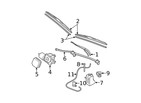 Wiper & Washer Components for 2004 Buick Park Avenue #0