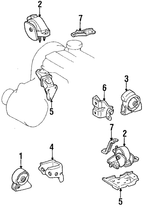 Engine & Trans Mounting for 1991 Toyota Celica #0