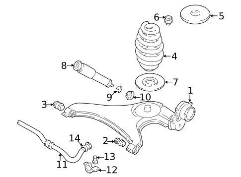 Rear Suspension for 1995 Volkswagen EuroVan #0