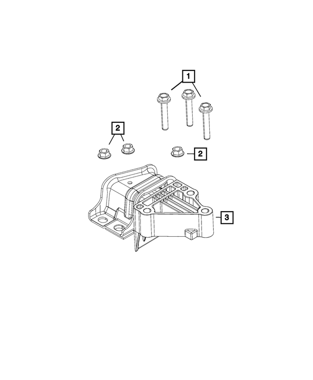 6510103AA - 3.0L Turbo Diesel; Engine: Hex Locking Nut, Mounting for Chrysler: 200 | Dodge: Dart | Jeep: Cherokee | Ram: ProMaster 1500, ProMaster 2500, ProMaster 3500, ProMaster EV Image