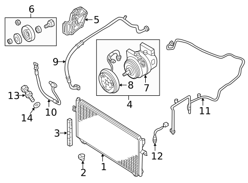 Condenser, Compressor & Lines for 2006 Nissan Altima #0