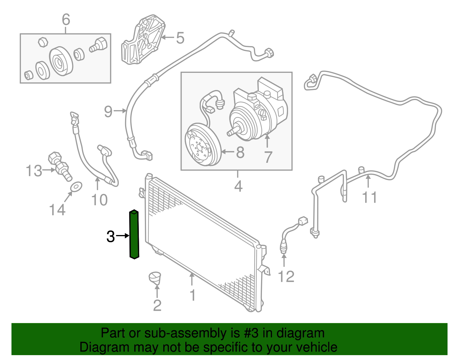 Condenser Seal - Nissan (92184-ZB000)