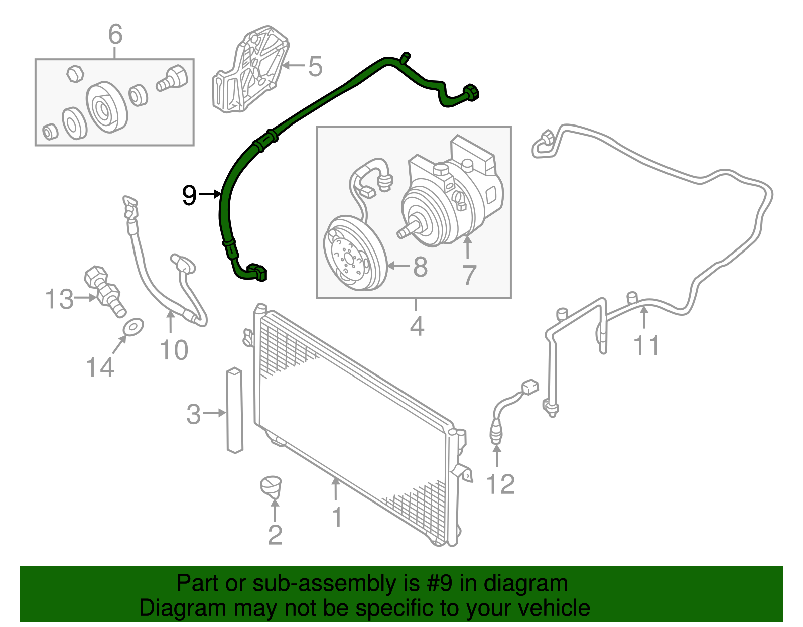AC Hoses - Nissan (92480-8J111)