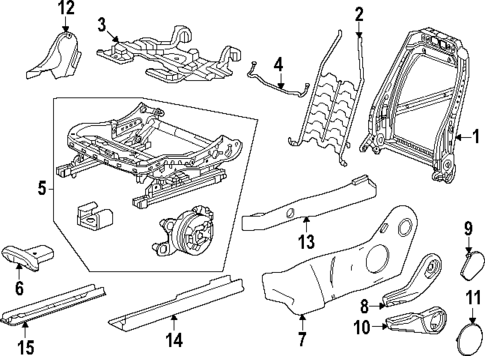 Driver Seat Components for 2025 Chevrolet Blazer EV #2