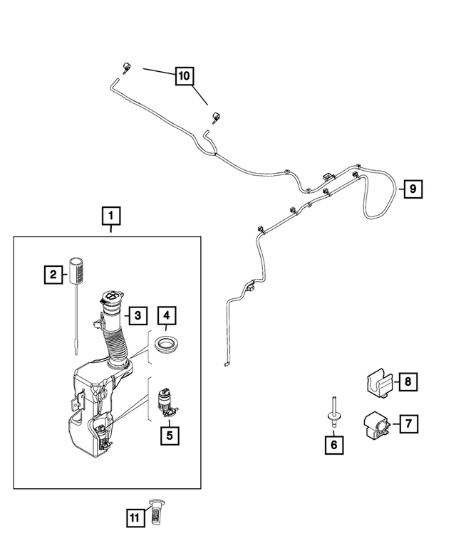 « 68095288AA – Electrical : Lave-glace Avant Pompe pour Mopar Image »