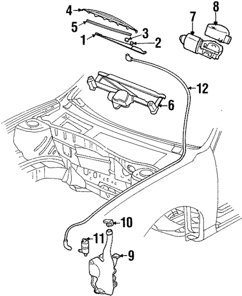 Wiper & Washer Components for 1997 Oldsmobile Cutlass #0