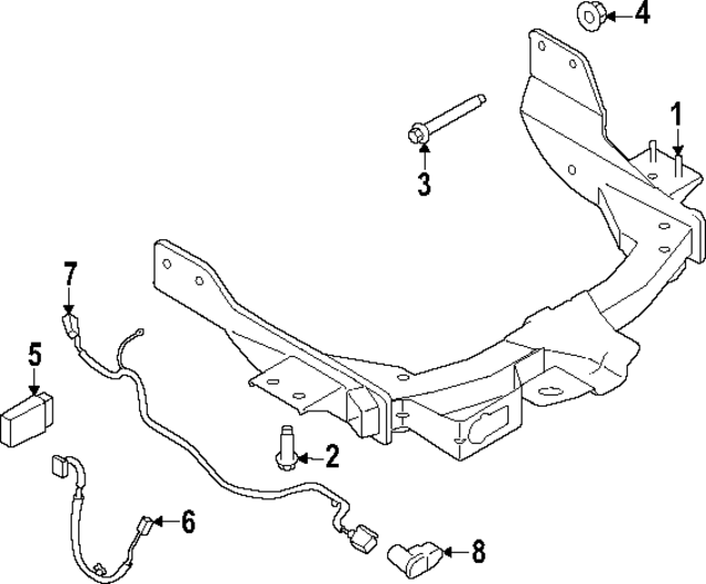MU5Z14489D - Body: Adapter for Ford: Ranger, Transit-150, Transit-250, Transit-350, Transit-350 HD Image