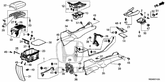 Console (2) for 2015 Honda Civic #0