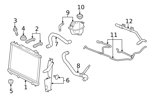Radiator & Components for 2012 Cadillac CTS #3