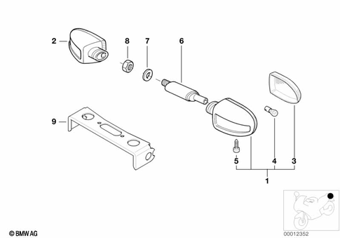 Turn Signals, Rear for 2001 BMW-Motorrad K 1200 RS #0
