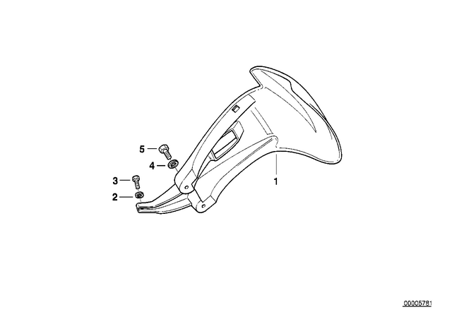 46622313253 - : Mudguard Rear for BMW-Motorrad Image