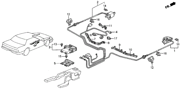 Control Unit (SRS) for 1990 Acura Legend #1