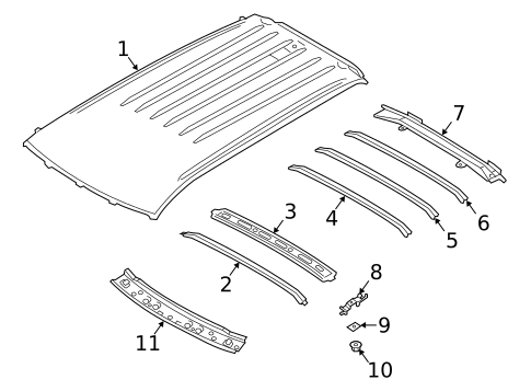 Roof & Components for 2018 Mitsubishi Outlander #1