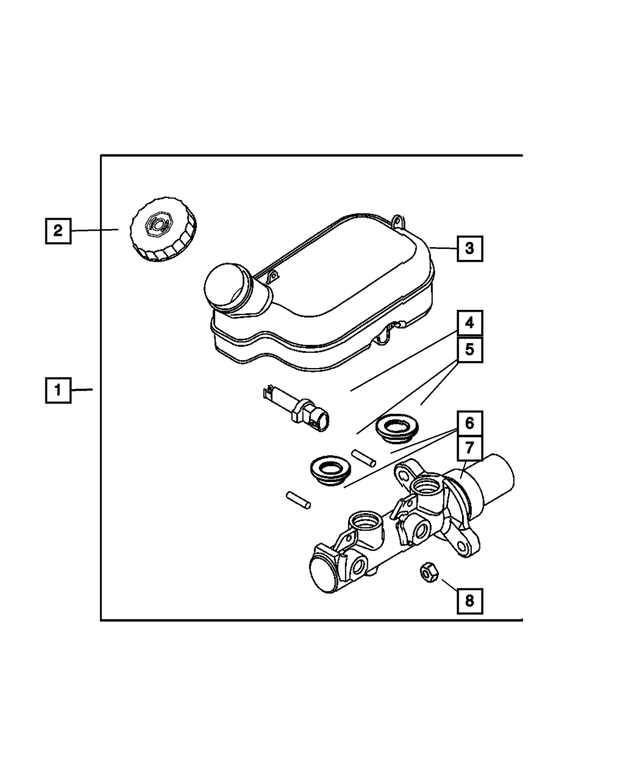 4877270AA - Service Brakes: Brake Master Cylinder for Mopar Image