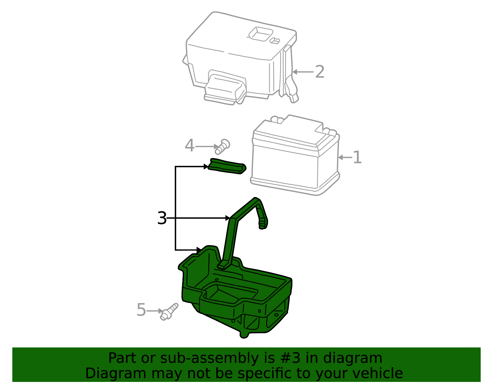 2000-2004 Ford Focus Battery Tray 3S4Z-10732-BA | Ford OEM Parts Outlet