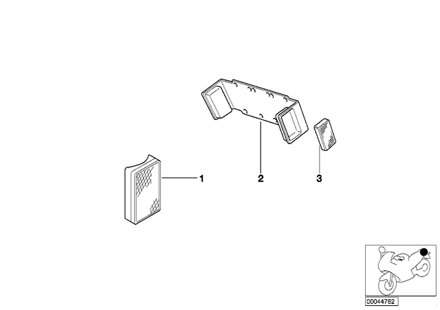63148529378 - : Rear Reflector Yellow for BMW-Motorrad Image