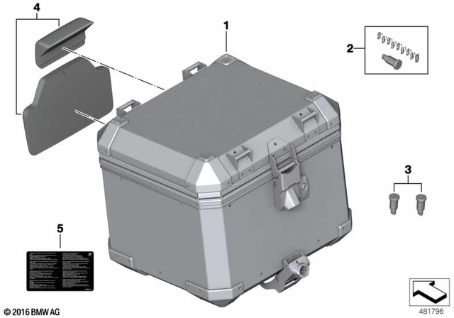 77498544513 - Luggage &amp; Storage: Lock Cylinder With Vin Code for BMW-Motorrad Image