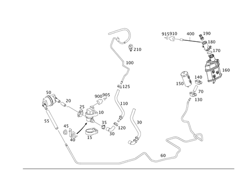 Closed Fuel-Evaporation-Control System for 1994 Mercedes-Benz E500 #0