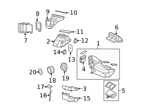Evaporator & Heater Components for 2005 Ford Freestar #0