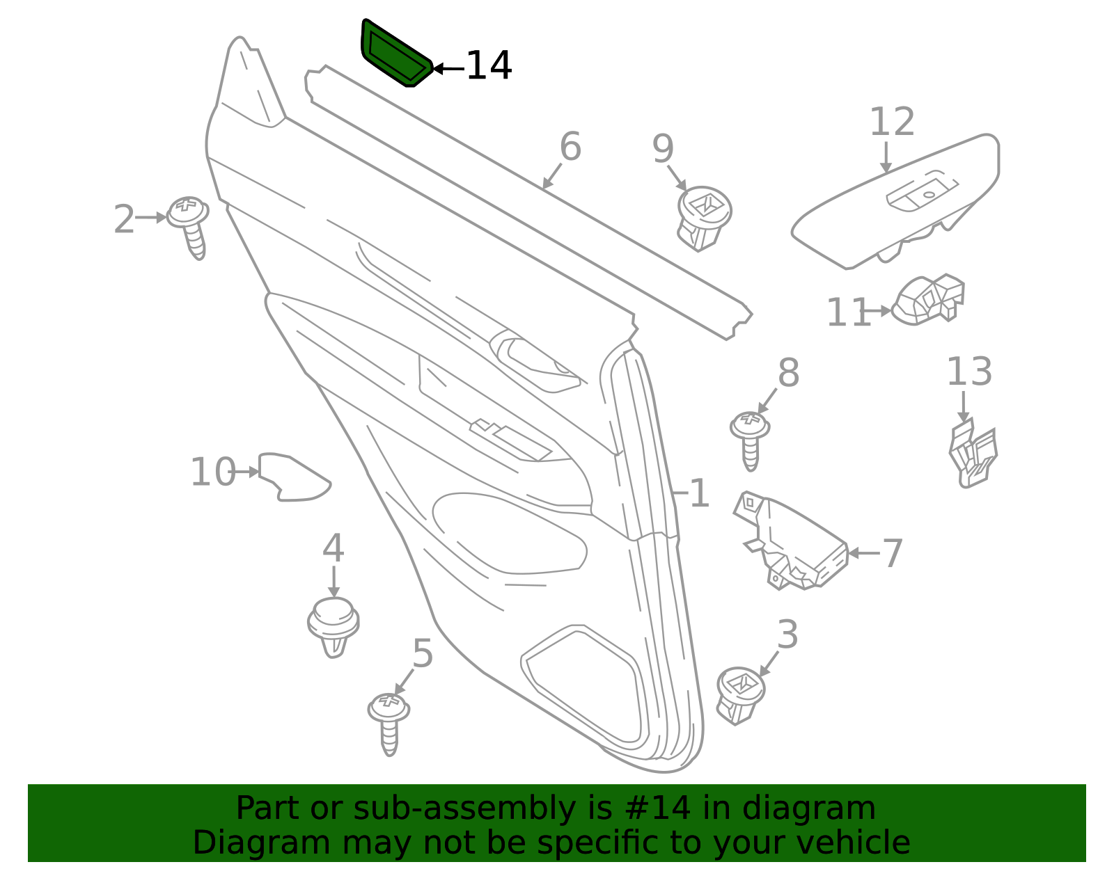 KB8A-68-424 - Interior Door Handle Trim - 2017-2025 Mazda CX-5